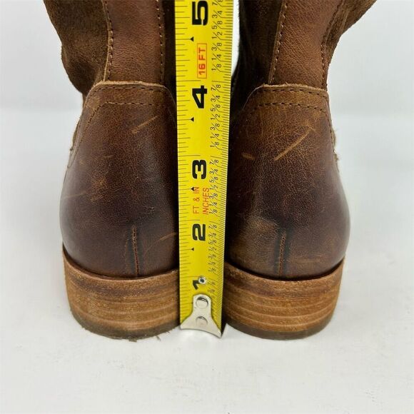 Kork-Ease Women's Brown Leather Tall Riding Boots Size 6 Knee High with Buckle - Picture 9 of 16